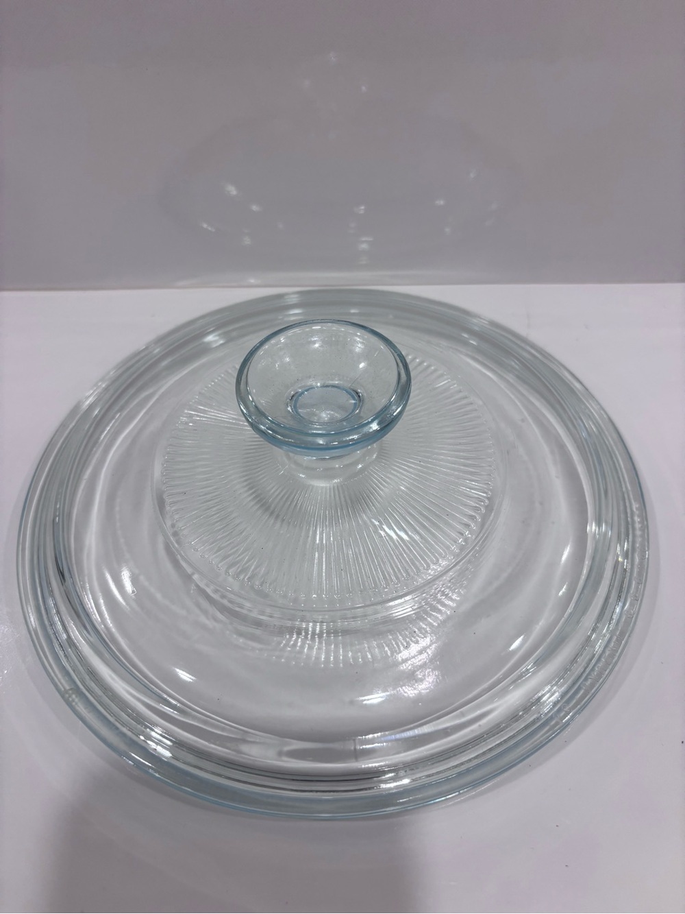 vintage Pyrex clear glass lid, model Pyrex 683-C